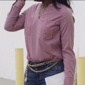 NWOT Cabi The Franklin Long Sleeve Blouse